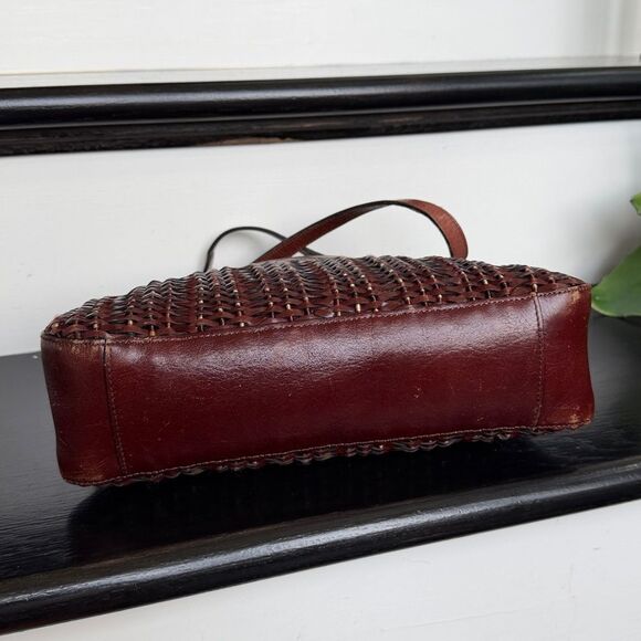 Etienne Aigner Genuine Leather Woven Shoulder handbag  Purse vintage vibe - Picture 11 of 13